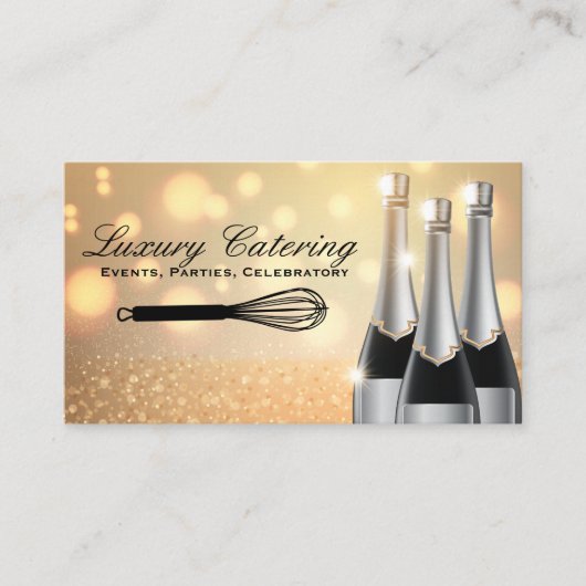 Champagne Bottles | Whisk Visitekaartje (Voorkant)