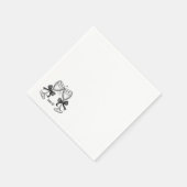 Champagne Bow Initialen Servet (Hoek)