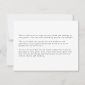 Champagne Bow Winter Neutral Elegant Bedankkaart (Achterkant)