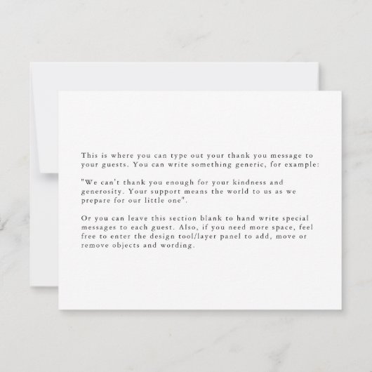 Champagne Bow Winter Neutral Elegant Bedankkaart (Achterkant)