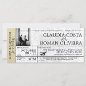 Champagne Brazilië Bruiloft Boarding Pass uitnodig (Voorkant)