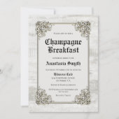 Champagne Breakfast Rustic Bleaching Wood Kaart (Voorkant)