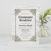 Champagne Breakfast Rustic Bleaching Wood Kaart (Staand voorkant)