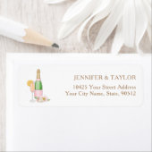Champagne Bridal Brunch Return Address Label (Insitu)