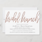 Champagne Bridal Brunch Uitnodiging tot Glitter (Voorkant)