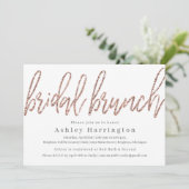 Champagne Bridal Brunch Uitnodiging tot Glitter (Staand voorkant)
