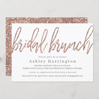 Champagne Bridal Brunch Uitnodiging tot Glitter
