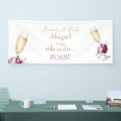 Champagne Bride Ride of Die Posse Bachelorette Spandoek (Beurs)