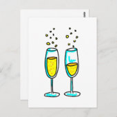 champagne briefkaart (Voorkant / Achterkant)