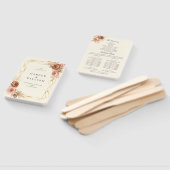 champagne brown rozen blauw roze trouwprogramma handwaaier (Niet-gemonteerd)