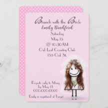 Champagne bruids brunch stick figuur meisje