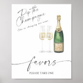 Champagne - bruids gunsten neem er een poster (Voorkant)