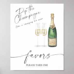 Champagne - bruids gunsten neem er een poster