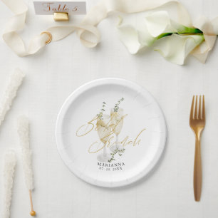 Champagne Bruidsbrunch Gouden Calligrafie Welkom Papieren Bordje