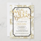 Champagne Bruidsdouche Uitnodiging - Pop de Bubbly (Voorkant)