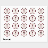 Champagne Bruidsfeest Favor Ronde Sticker (Vel)