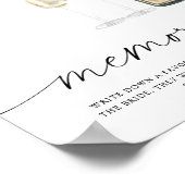 Champagne bruidsfeest - herinneringen met de bruid poster (Hoek)