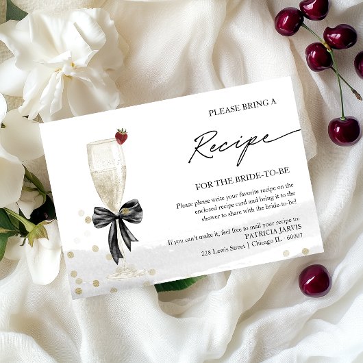 Champagne Bruidsfeest Uitnodiging Recept Verzoek B