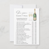 Champagne bruidsshower Schoen spel Kaart (Voorkant)