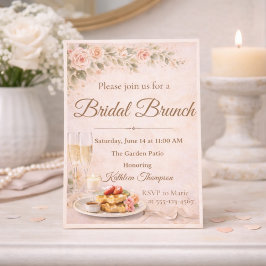Champagne bruiloft brunch uitnodiging