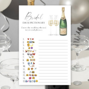 Champagne bruiloft feest emoji pictionary spel