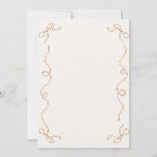 Champagne bruiloft | repetitiediner kaart (Achterkant)