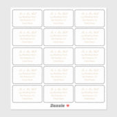 Champagne bruiloft RSVP retour adres labels (Vel)