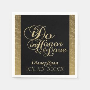 Champagne bruiloft servetten
