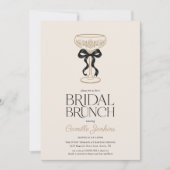 Champagne Bruiloftsbrunch Uitnodiging (Voorkant)