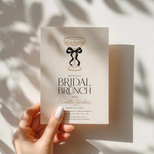 Champagne Bruiloftsbrunch Uitnodiging