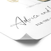 Champagne bruiloftsfeest - advies en wensen poster (Hoek)