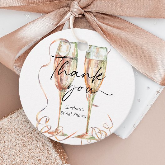 Champagne Bruiloftsfeest Bedankt Bedankjes Labels