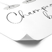 Champagne bruiloftsfeest - Champagnebar Poster (Hoek)