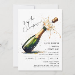 Champagne Bruiloftsfeest Kaart
