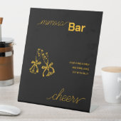 Champagne Bruiloftsfeest Reclamebord Met Voetstuk (Insitu)