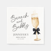 Champagne Bruiloftsfeest Servet (Voorkant)