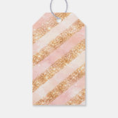 Champagne Bruisend & Gouden Glitter Bruiloftsfeest Cadeaulabel (Achterkant)