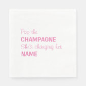 Champagne bruisende bruiloft cocktail servetten - (Voorkant)