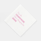 Champagne bruisende bruiloft cocktail servetten -  (Hoek)