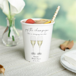 Champagne bruisende bruiloftsdouche papieren bekers
