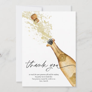 Champagne Bruisende Verjaardag Dankkaart Bedankkaart