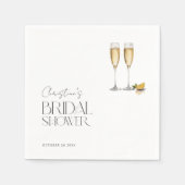 Champagne Bruisfeest Bruidsuitnodiging Servet (Voorkant)