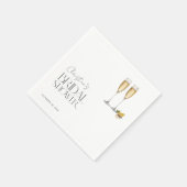 Champagne Bruisfeest Bruidsuitnodiging Servet (Hoek)