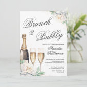 Champagne Brunch And Bubbly Bridal Shower Kaart (Staand voorkant)