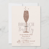 Champagne Brunch Borrel Bruidsfeest Brunch Kaart (Voorkant)
