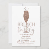 Champagne Brunch Borrel Bruidsfeest Brunch Kaart (Voorkant)