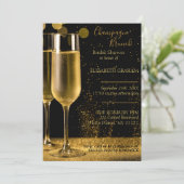 Champagne Brunch Bridal Shower Kaart (Staand voorkant)