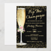 Champagne Brunch Bridal Shower Kaart (Voorkant / Achterkant)