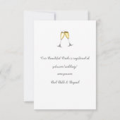 Champagne Brunch Bridal Shower Kaart (Achterkant)