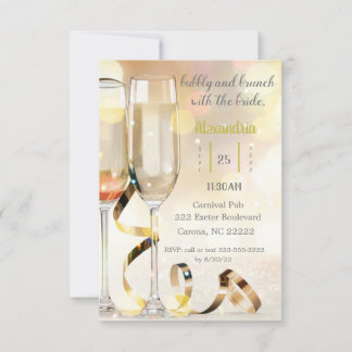 Champagne Brunch Bridal Shower Kaart